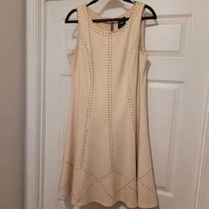 Sleeveless A-line embellished dress